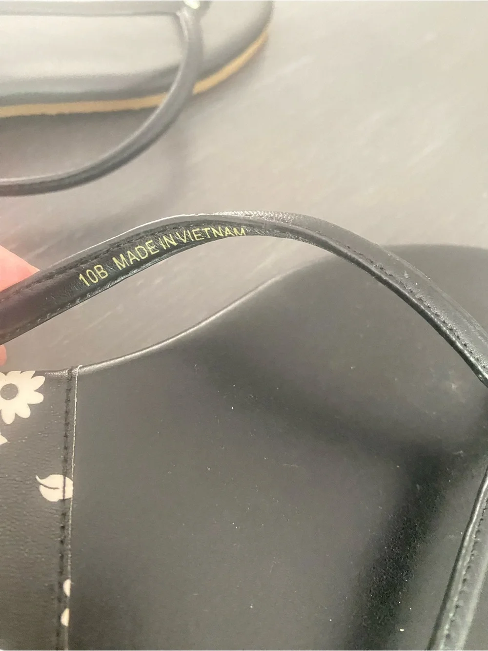 kate spade Black Floral Logo Flip Flop Sandals